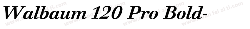 Walbaum 120 Pro Bold字体转换